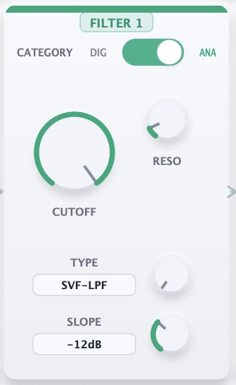 Filter セクション UI