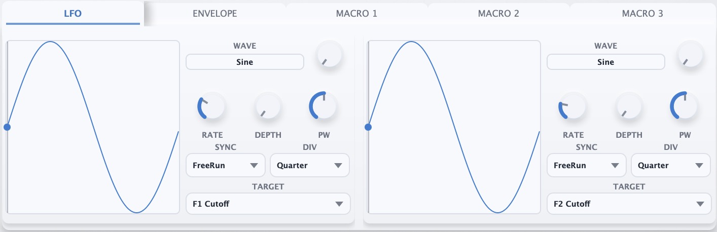LFO タブ UI