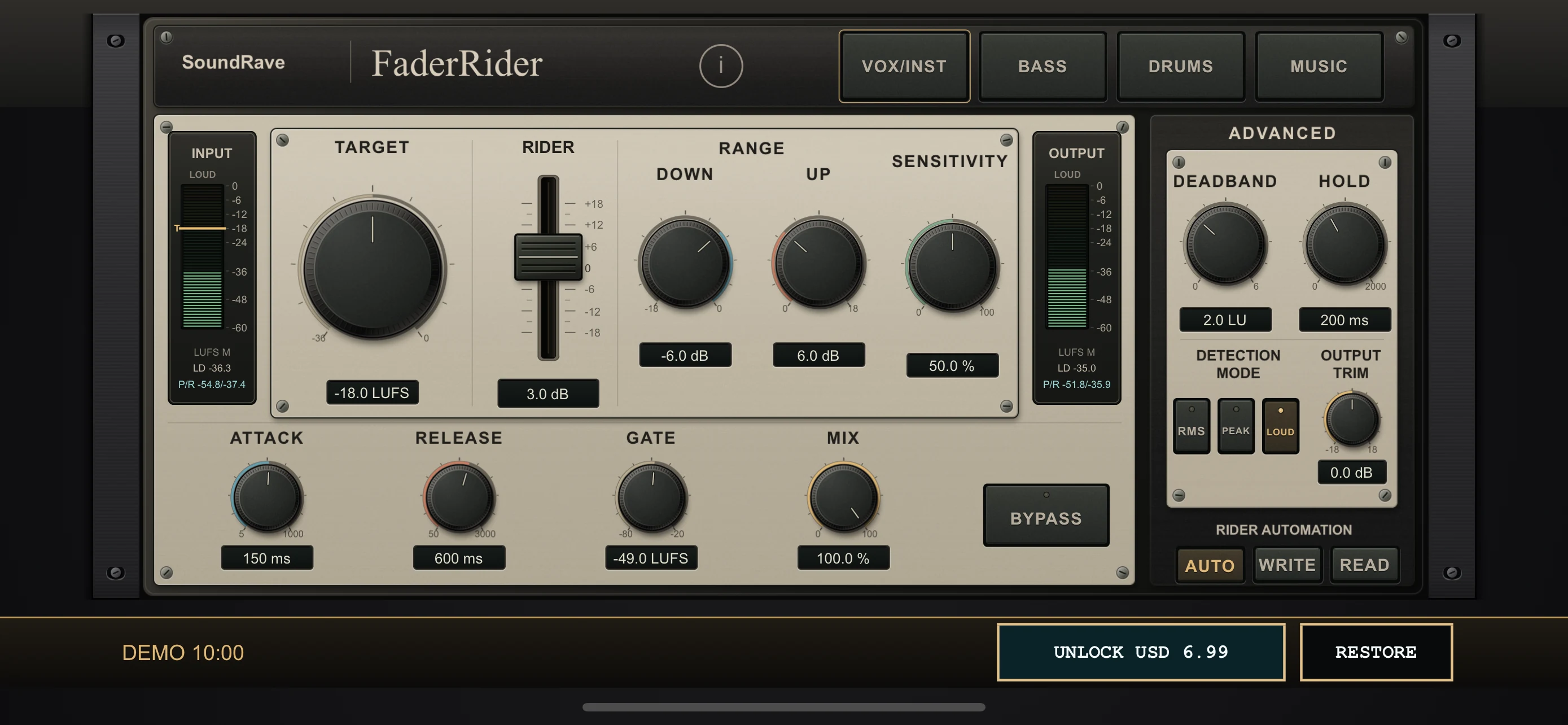 FaderRider screenshot 2
